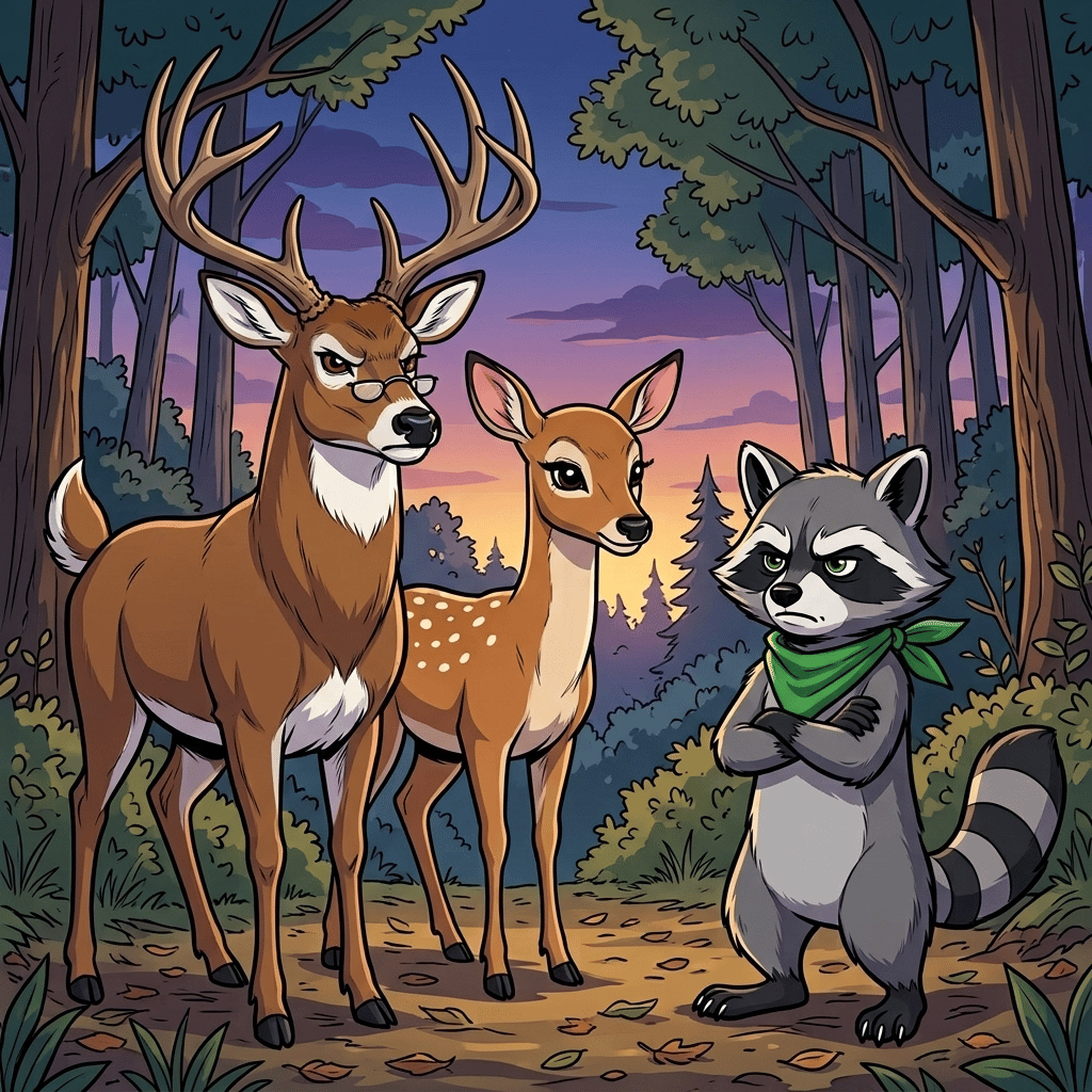 The Burn Pile Council — page 2 panel 2: Gus stands tall and delivers his final sentence, while Daisy nods in agreement behind him.