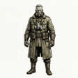 Pillard au masque — character reference for Ivy dans le paysage post-apocalyptique