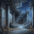 Couloir de la tour en ruine — location reference for Ivy dans le paysage post-apocalyptique