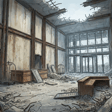 Gigantesque hall d’accueil en ruines — location reference for Ivy dans le paysage post-apocalyptique