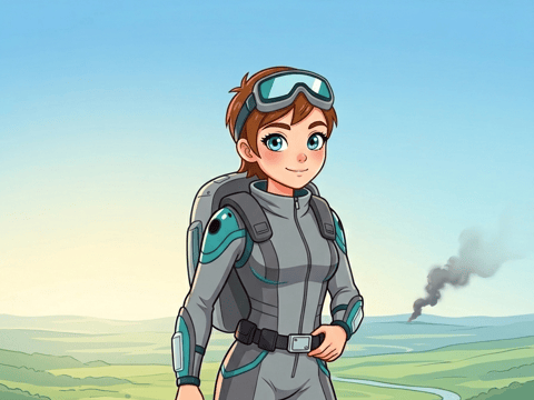 Skye the Sky-Rider — Cartoon AI comic by qcrao