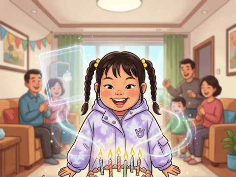 Xinyan's Magical Birthday Wish — Cartoon AI comic by qcrao