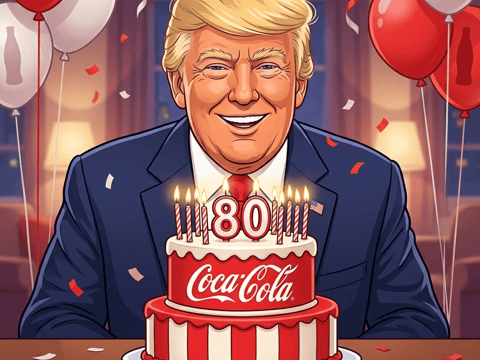 Happy 80th Birthday, trump! — Cartoon AI comic by qcrao