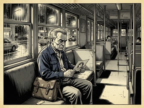 The Last Train — Gekiga (Retro) AI comic by qcrao