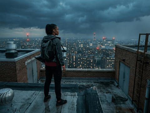 Across the Storm — Cinematic AI comic by qcrao
