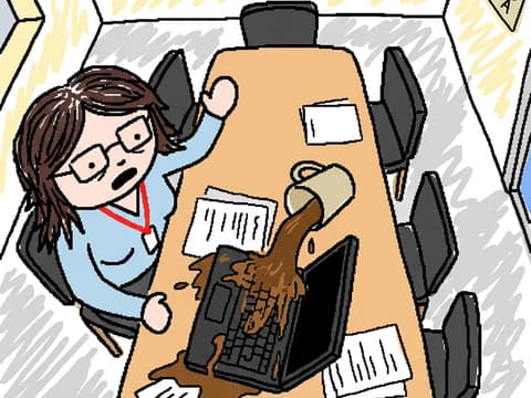 The Presentation That Survived Coffee — Scribble AI comic by qcrao