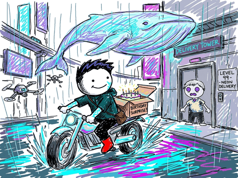 The Birthday Run — Scribble AI comic by qcrao