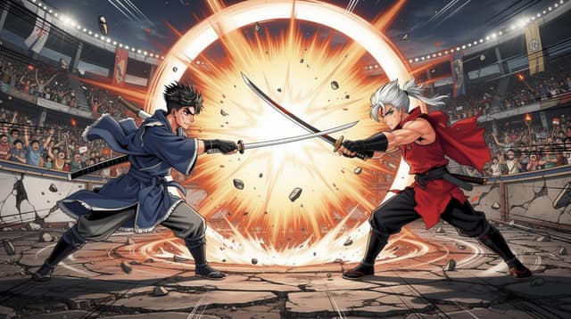 Shonen Jump-style AI comic panel — manga panel converted from an uploaded image generated with Comicory's Image to Manga Converter