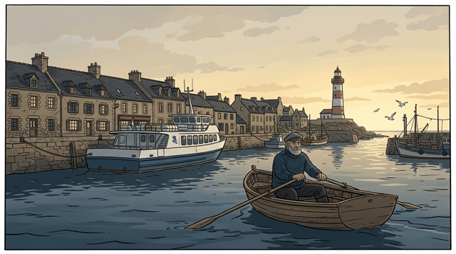 Graphic Novel-style AI comic panel 1 — European bande dessinée graphic novel panel with clean even ink lines and flat matte color generated with Comicory's AI Bande Dessinée Comic Generator
